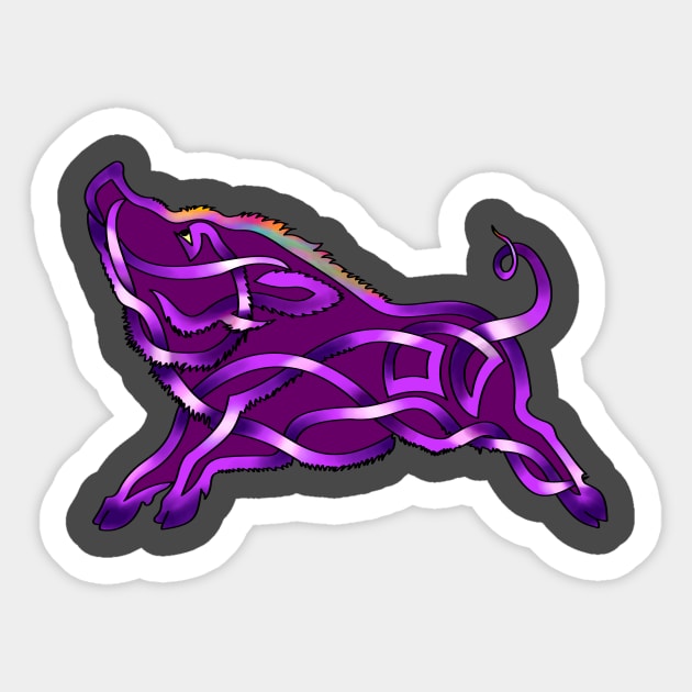 Brainy Boar Sticker by KnotYourWorld4